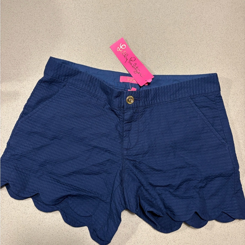 Lilly Pulitzer Blue Scalloped Shorts